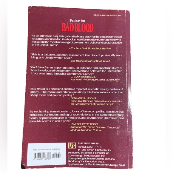 Book Softcover Bad Blood The Tuskegee Syphilis Experiment Good Condition - Picture 2 of 8